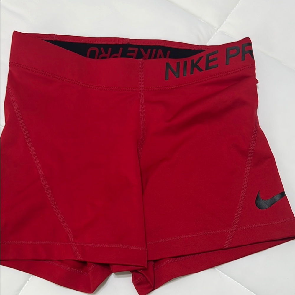 Nike Red Athletic Shorts with Compression Fit